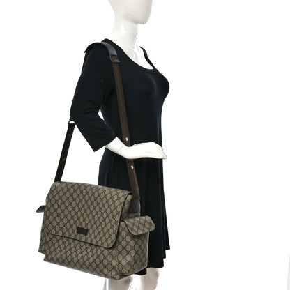 Gucci GG Plus Monogram Messenger Diaper Bag Dark Brown 2 of 9