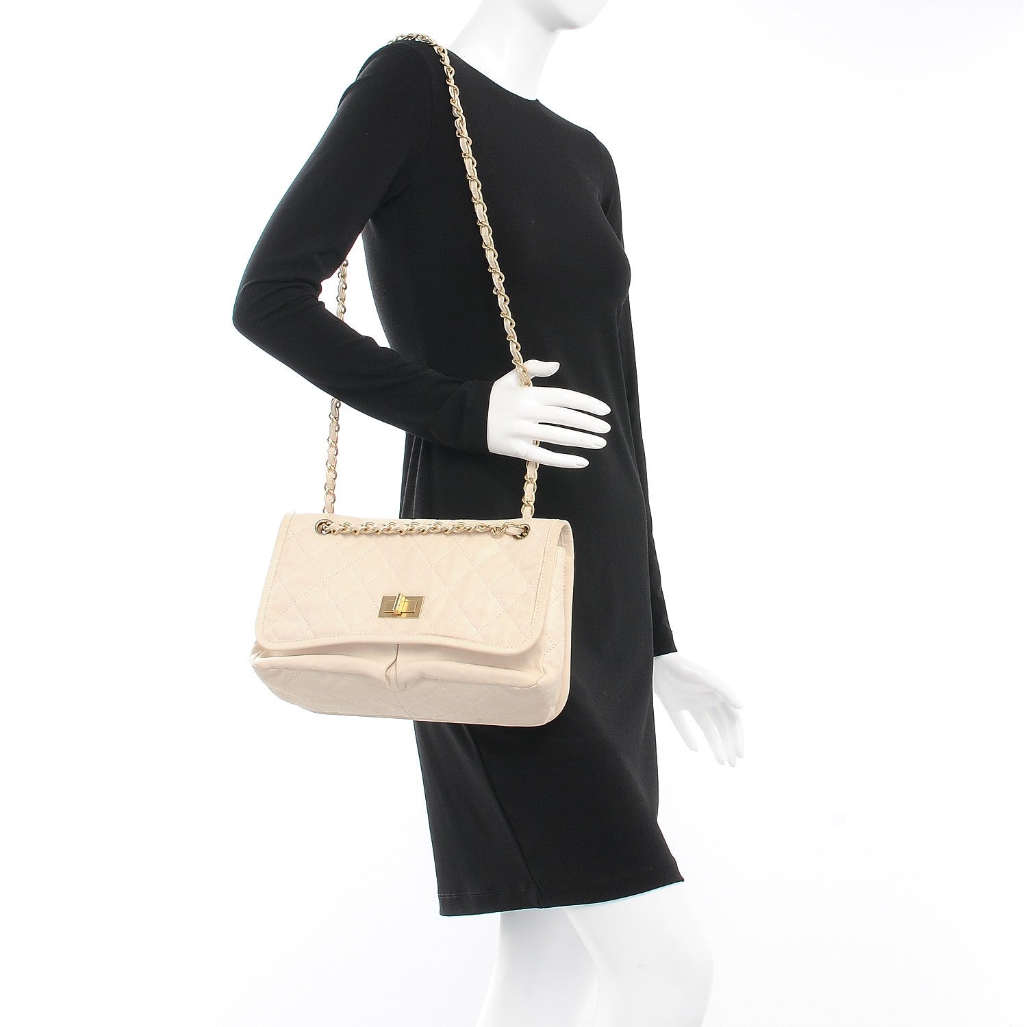 Chanel Calfskin Quilted Natural Beauty Flap Dark White 2 of 8