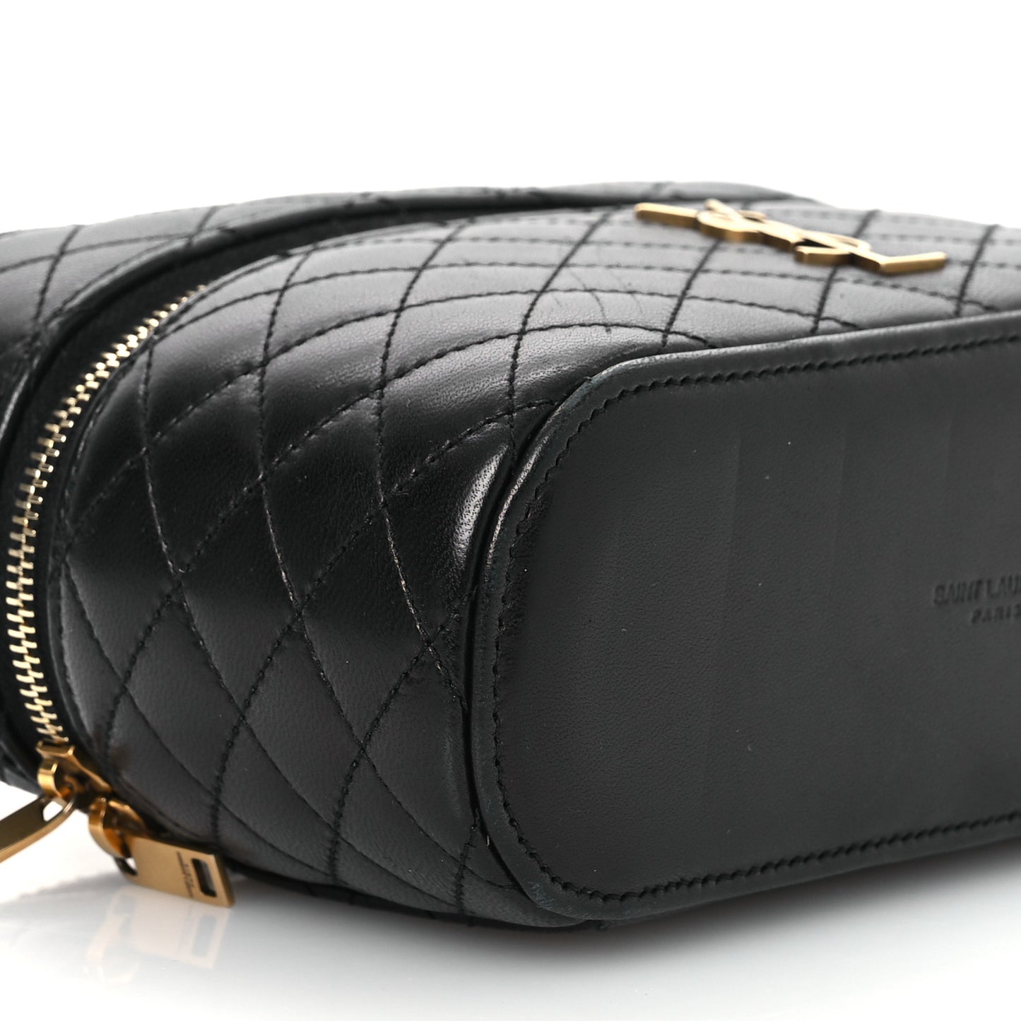 Lambskin Quilted Mini Gaby Vanity Case Black
