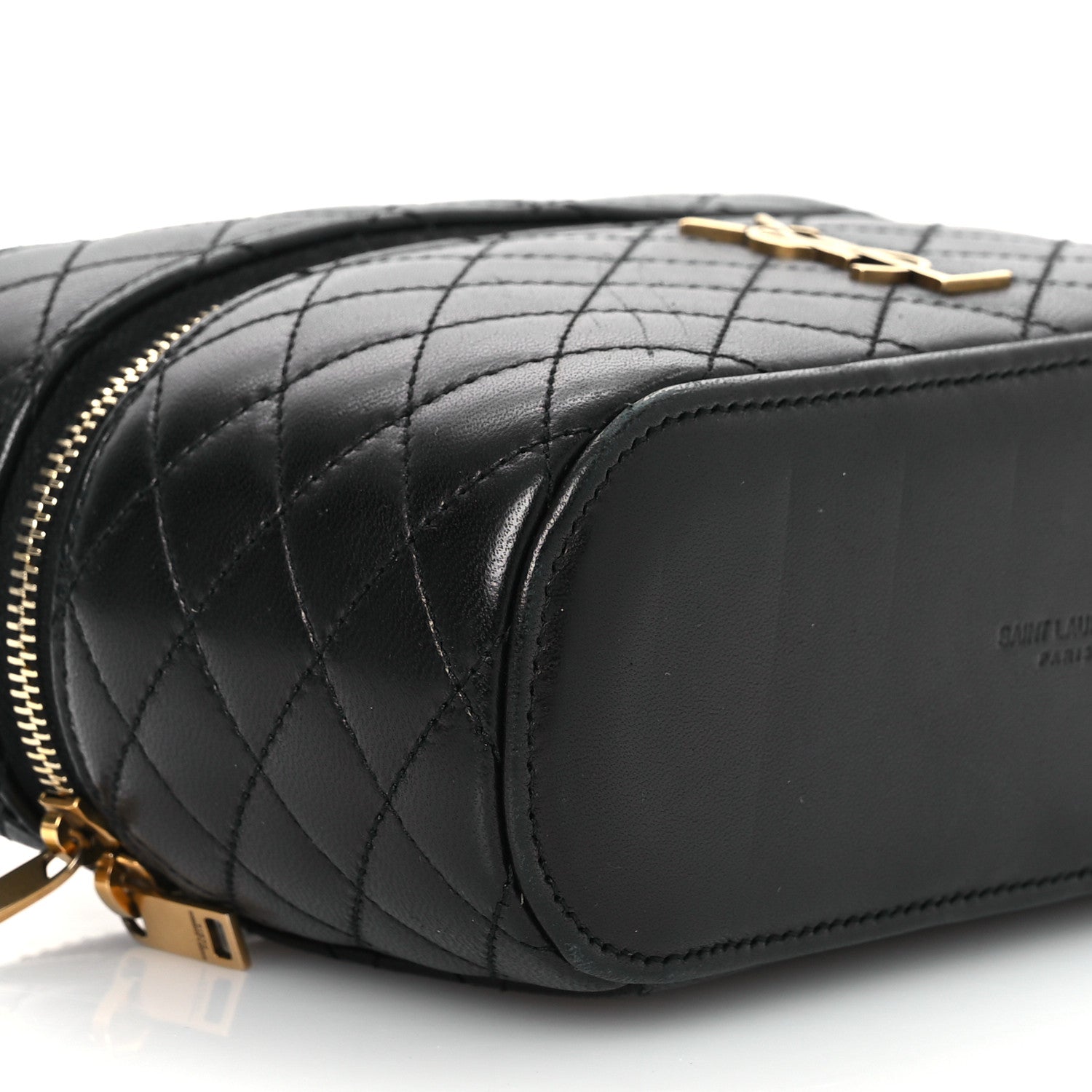 Saint Laurent Lambskin Quilted Mini Gaby Vanity Case Black 9 of 10