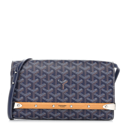 Goyard Goyardine Monte Carlo Bois Clutch With Strap Navy 1 of 8