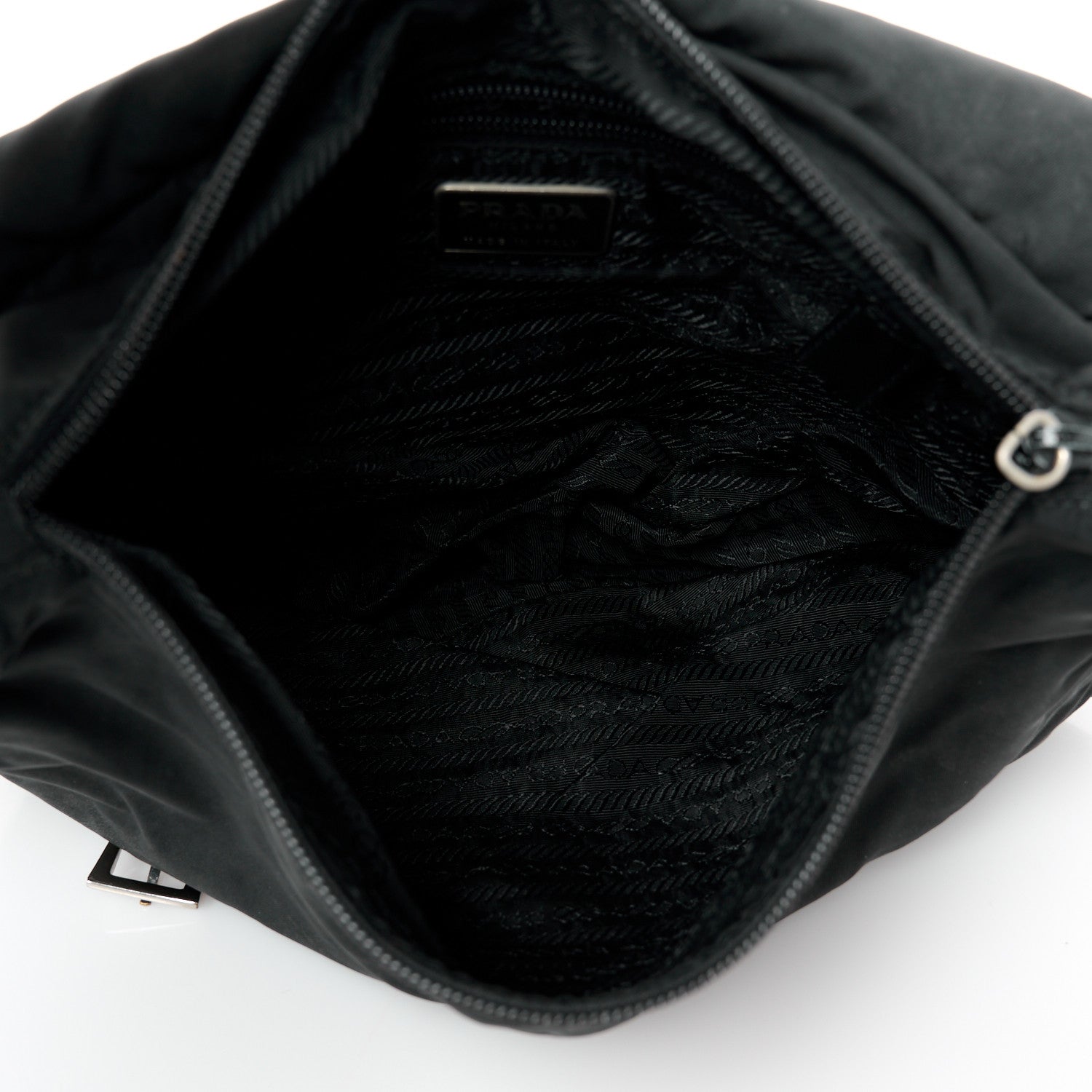 Prada Nylon Soft Calfskin Vela Messenger Bag Black 5 of 9