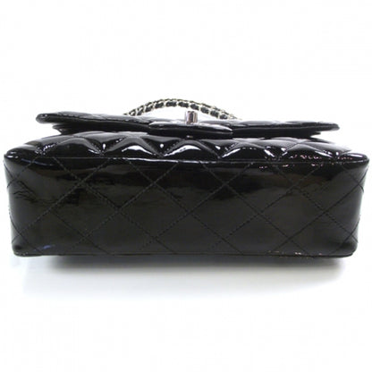 Chanel Patent Medium Double Flap Black 4 of 10