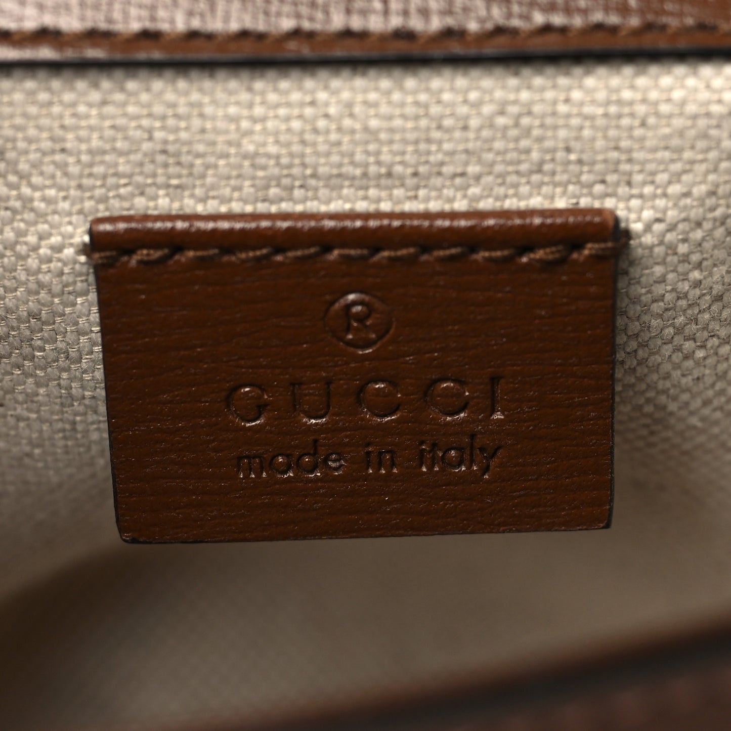 GG Supreme Monogram Web Mini Horsebit 1955 Shoulder Bag Beige Brown Sugar