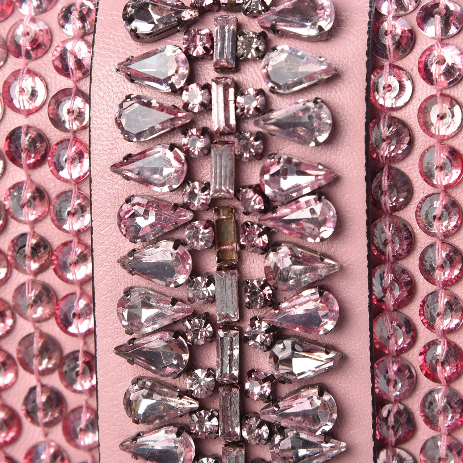 Valentino Garavani Vitello Crystal Embellished Medium Glam Lock Rockstud Flap Pop Gardenia 8 of 10