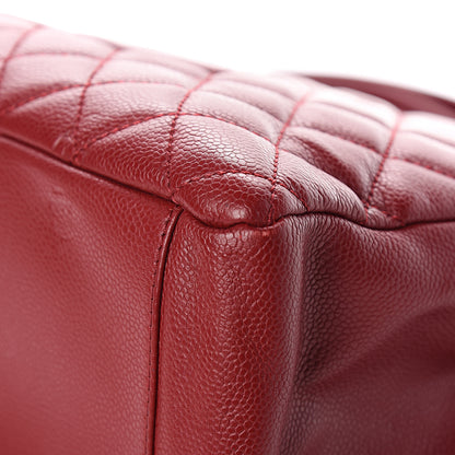 Chanel Caviar Quilted Grand Shopping Tote GST Red 11 of 14