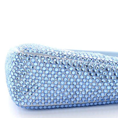 Prada Satin Crystal Triangle Pouch Celeste 10 of 10