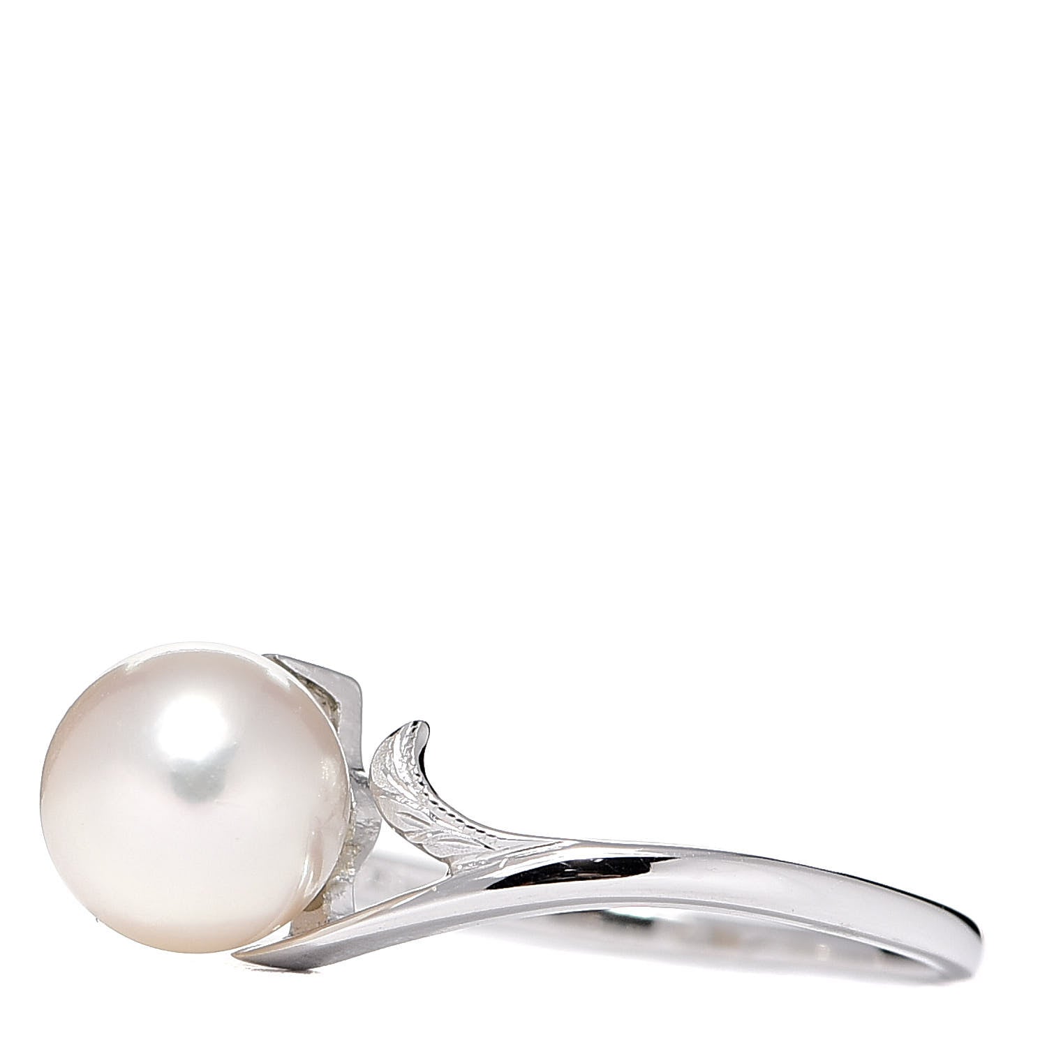 Mikimoto 18K White Gold Akoya Pearl 7mm Ring 51 5.75 3 of 5