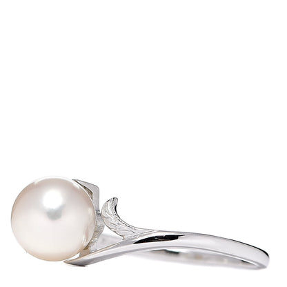 Mikimoto 18K White Gold Akoya Pearl 7mm Ring 51 5.75 3 of 5