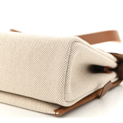 Hermes Military Toile Vache Hunter Herbag Zip Retourne 20 Ecru Beige Fauve 10 of 11