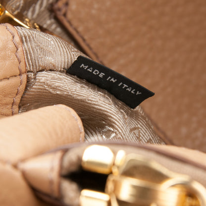 Prada Vitello Daino Tote Sabbia 7 of 9
