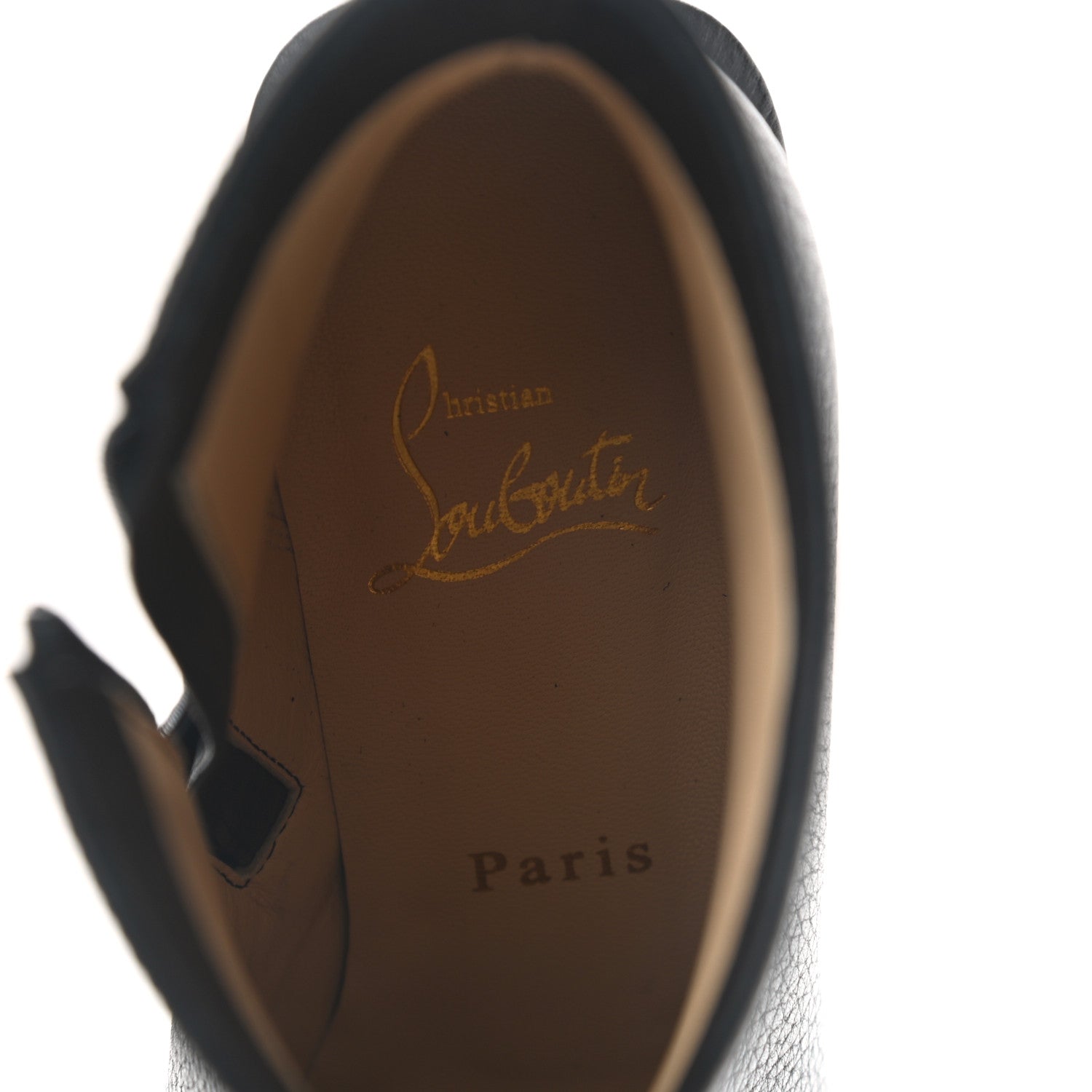 Christian Louboutin Pebbled Calfskin Castarika 85 Desert Ankle Boots 36.5 Black 6 of 8