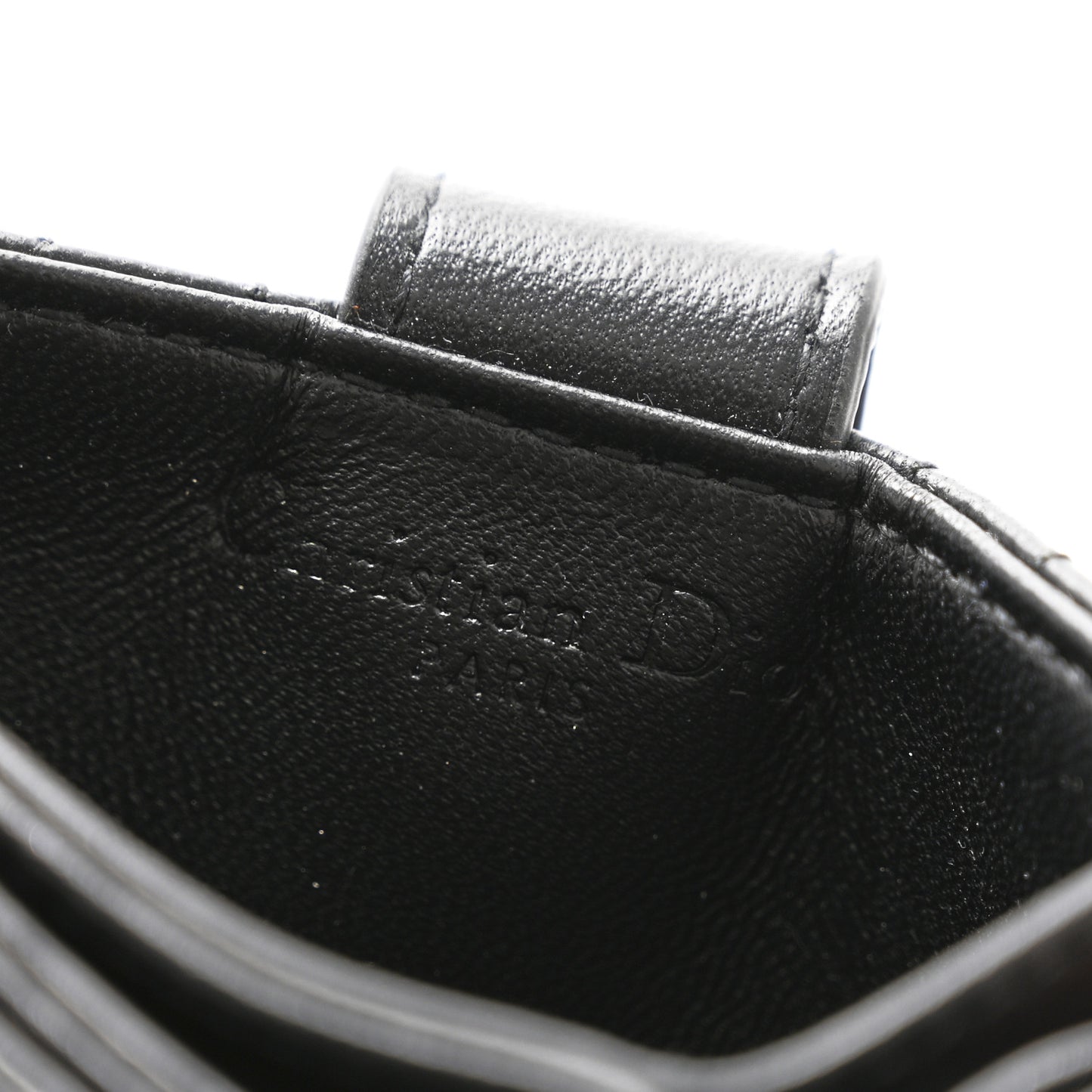 Lambskin Cannage Lady Dior 5-Gusset Card Holder Black