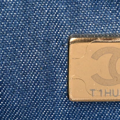 Chanel Denim Quilted Mini Pearl Crush Rectangular Flap Blue 9 of 10