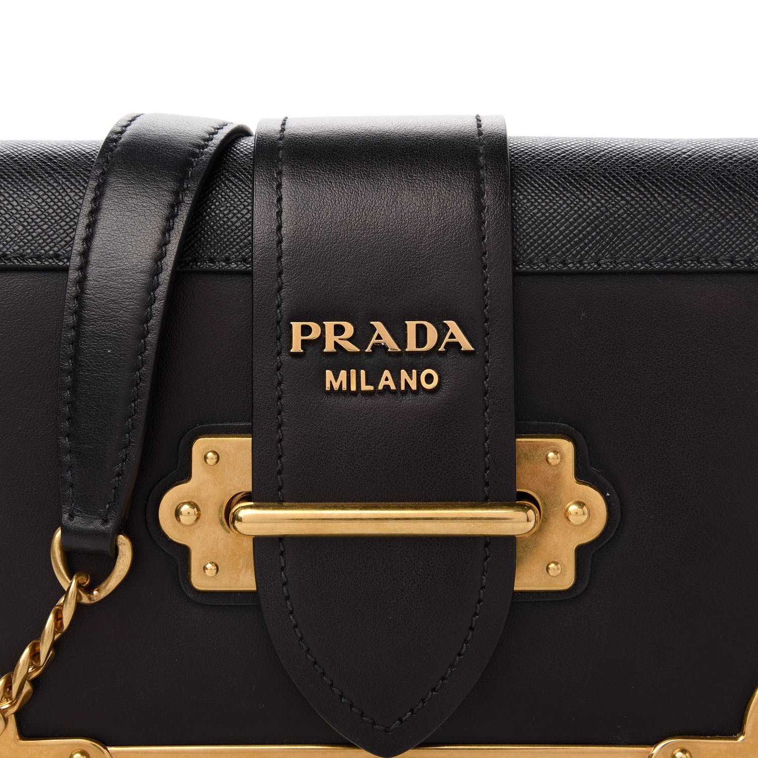 Prada City Calf Saffiano Cahier Bag Black 9 of 9