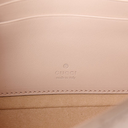Gucci Calfskin Matelasse Mini GG Marmont Shoulder Bag With Card Holder Pink Beige Taupe 7 of 12