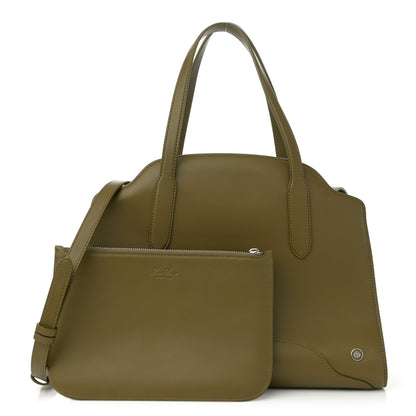 Loro Piana Smooth Calfskin Large Sesia Olive Leaf 3 of 11