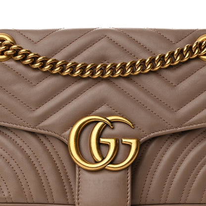 Gucci Calfskin Matelasse Small GG Marmont Shoulder Bag Porcelain Rose 8 of 13