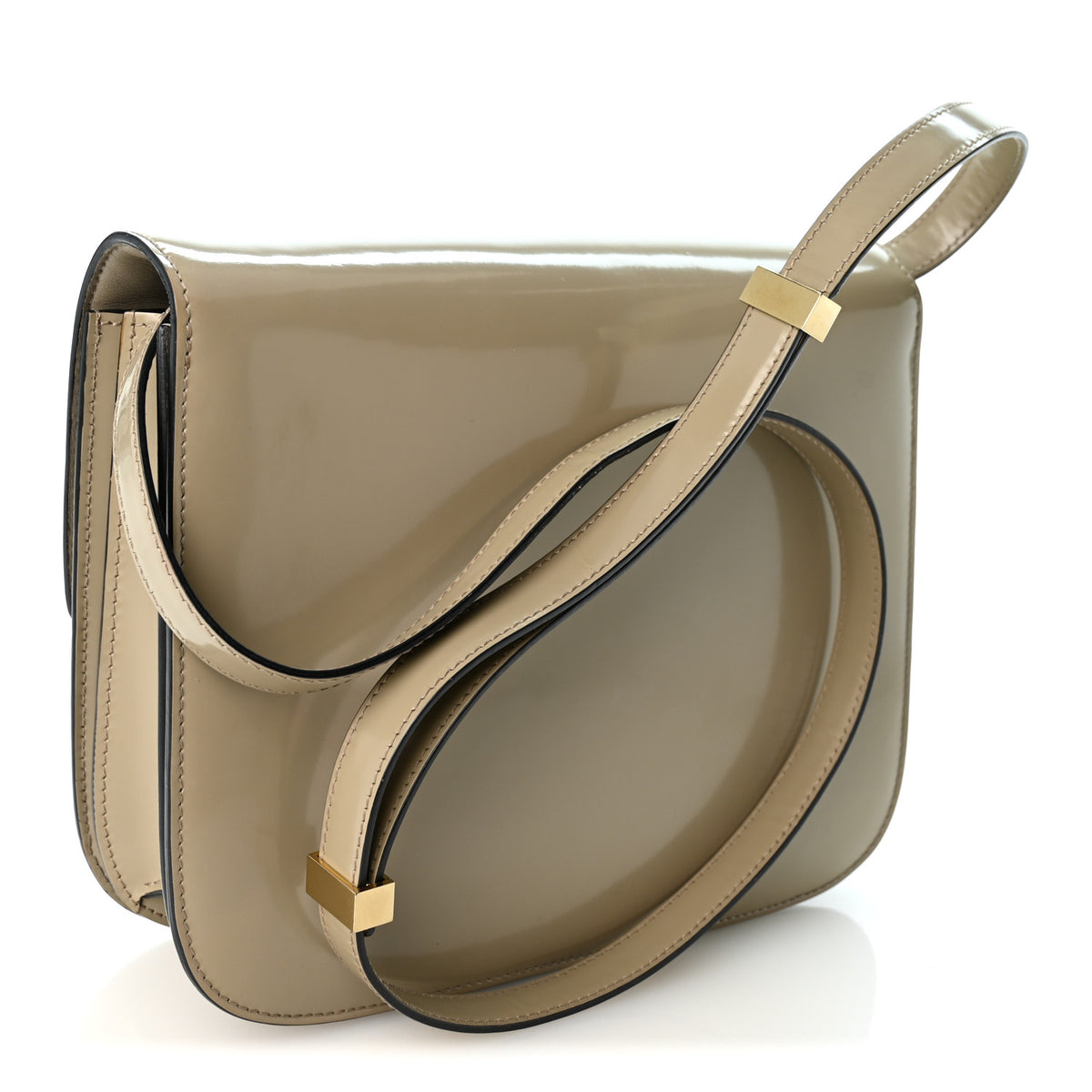 Celine Spazzolato Calfskin Medium Classic Box Flap Bag Taupe 3 of 10