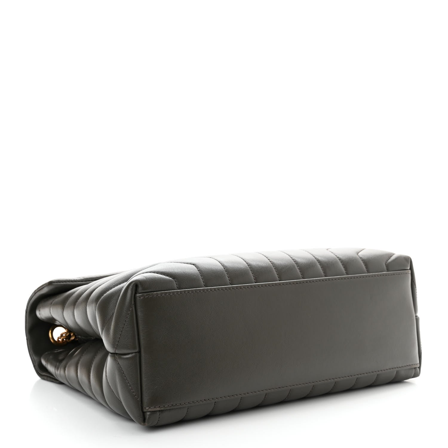 Saint Laurent Calfskin Y Quilted Monogram Medium Loulou Chain Satchel Soil Brown 4 of 14