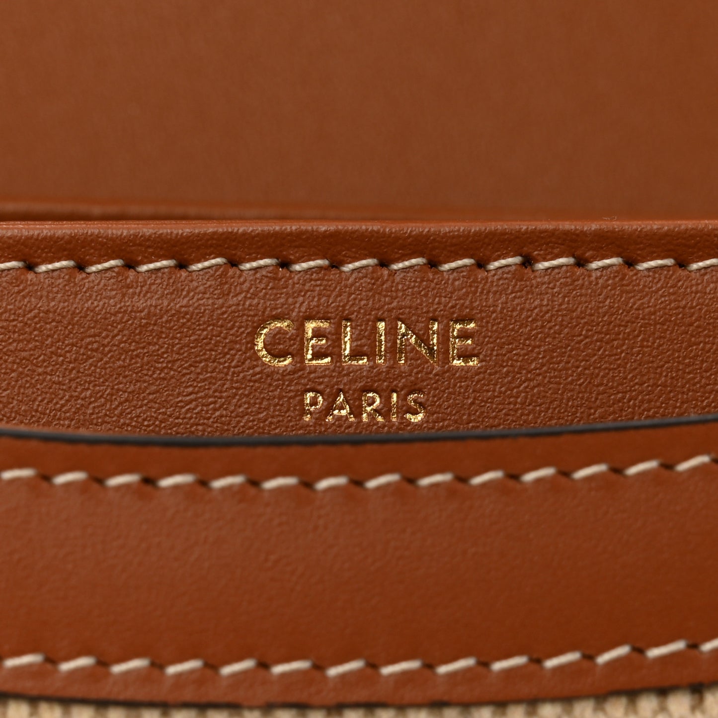 Textile Calfskin Triomphe Mini Besace Clea Natural Tan