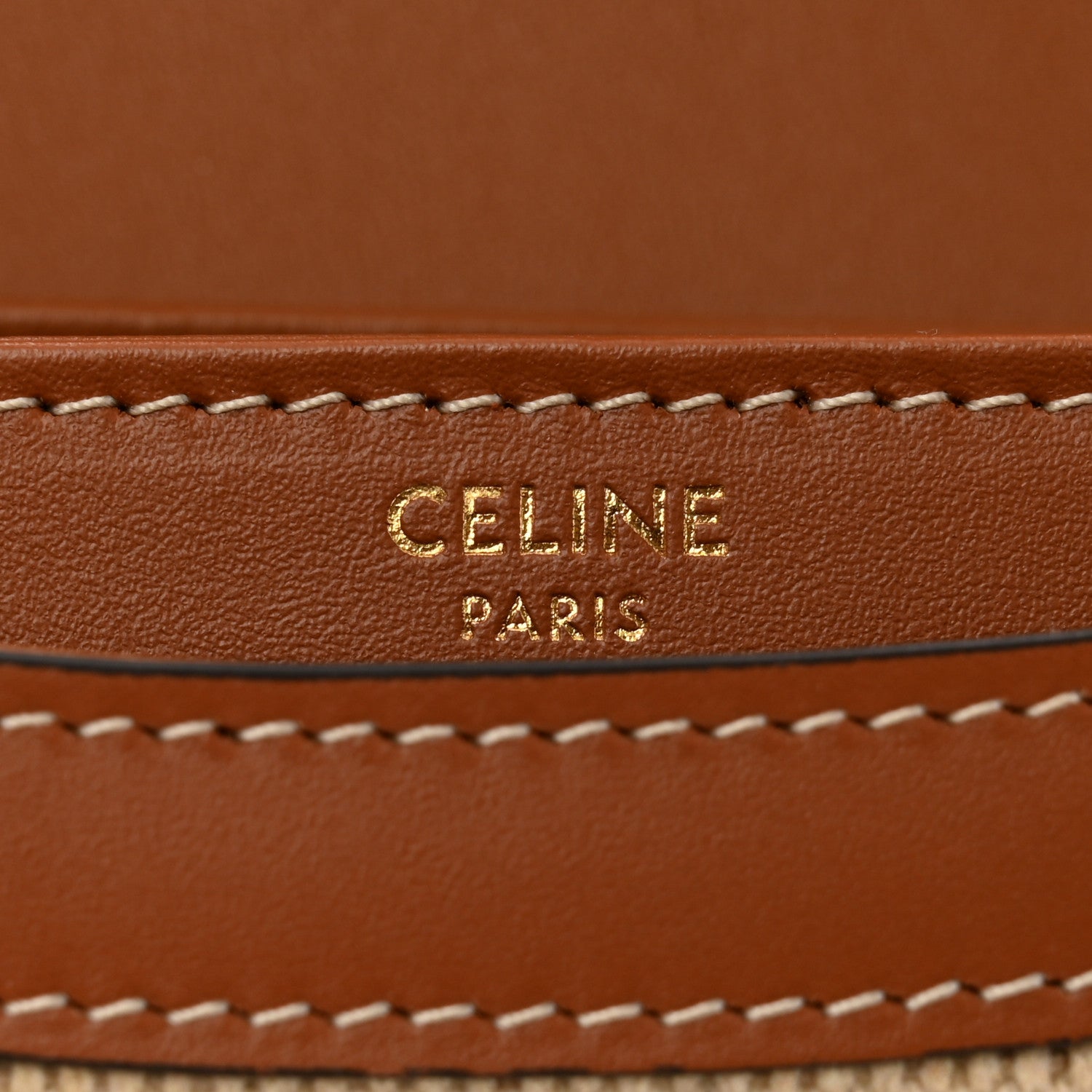 Celine Textile Calfskin Triomphe Mini Besace Clea Natural Tan 6 of 9