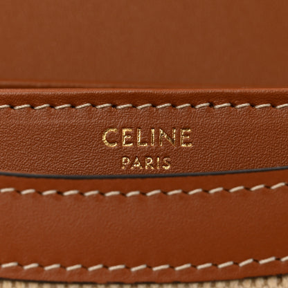 Celine Textile Calfskin Triomphe Mini Besace Clea Natural Tan 6 of 9