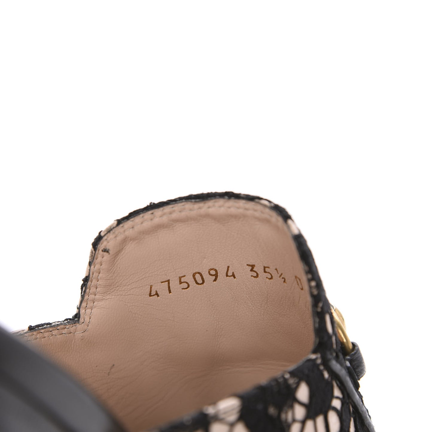 Lace Malaga Kid Womens Princetown Slippers 35.5 Black Skin Rose