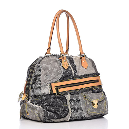 Louis Vuitton Denim Patchwork Bowly Black 3 of 13