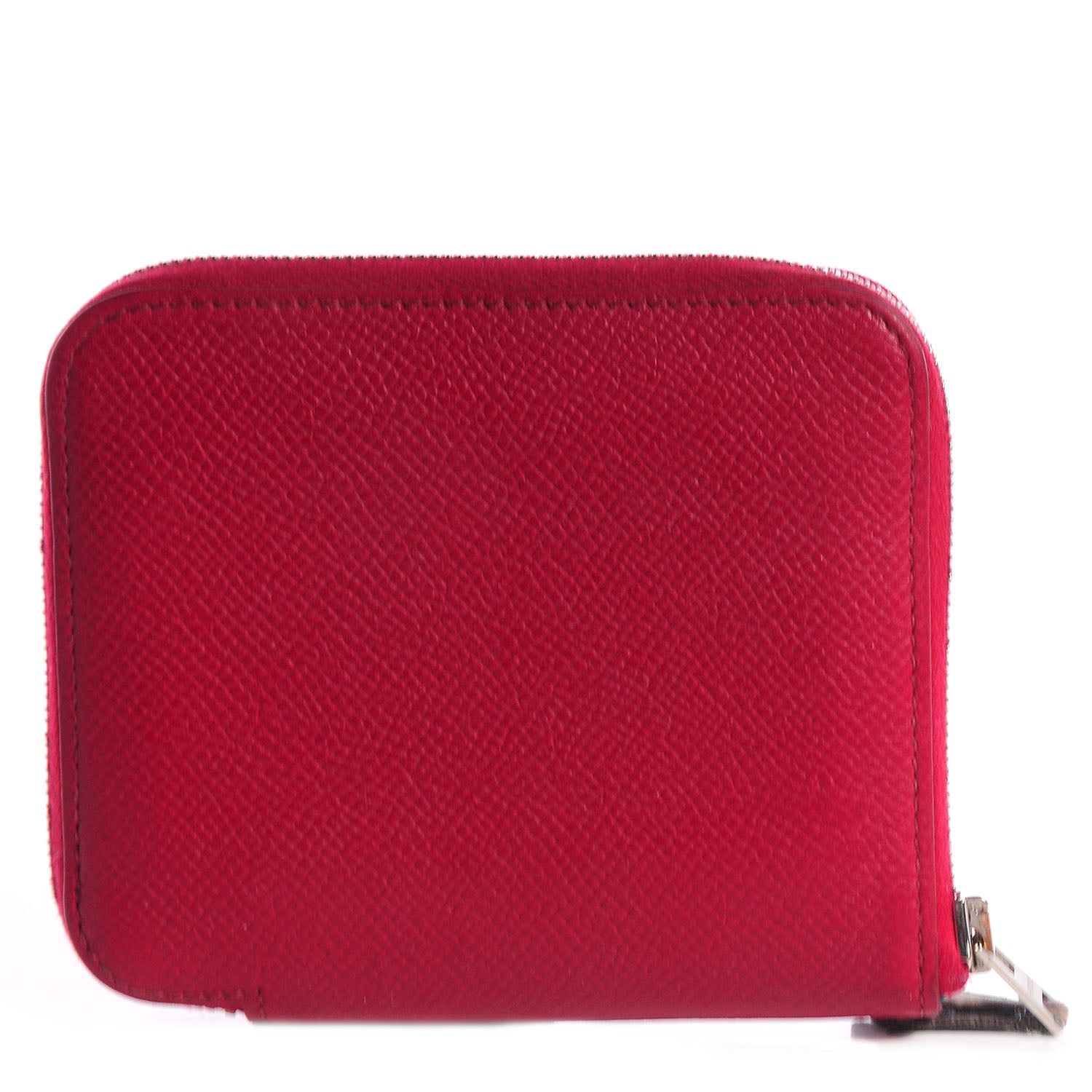 Hermes Epsom Silk'in Compact Wallet Rubis 1 of 10