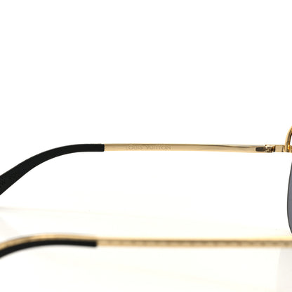 Louis Vuitton Metal Monogram Grease Sunglasses Z1172W Gold 5 of 8