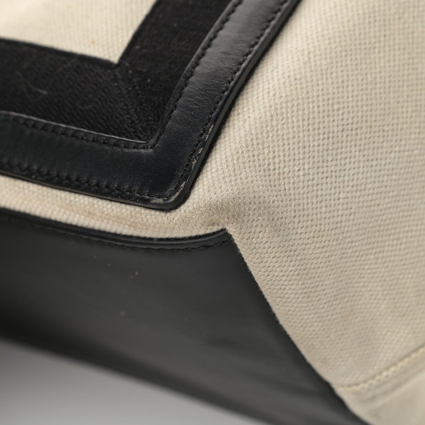 Canvas S Navy Cabas Natural Black