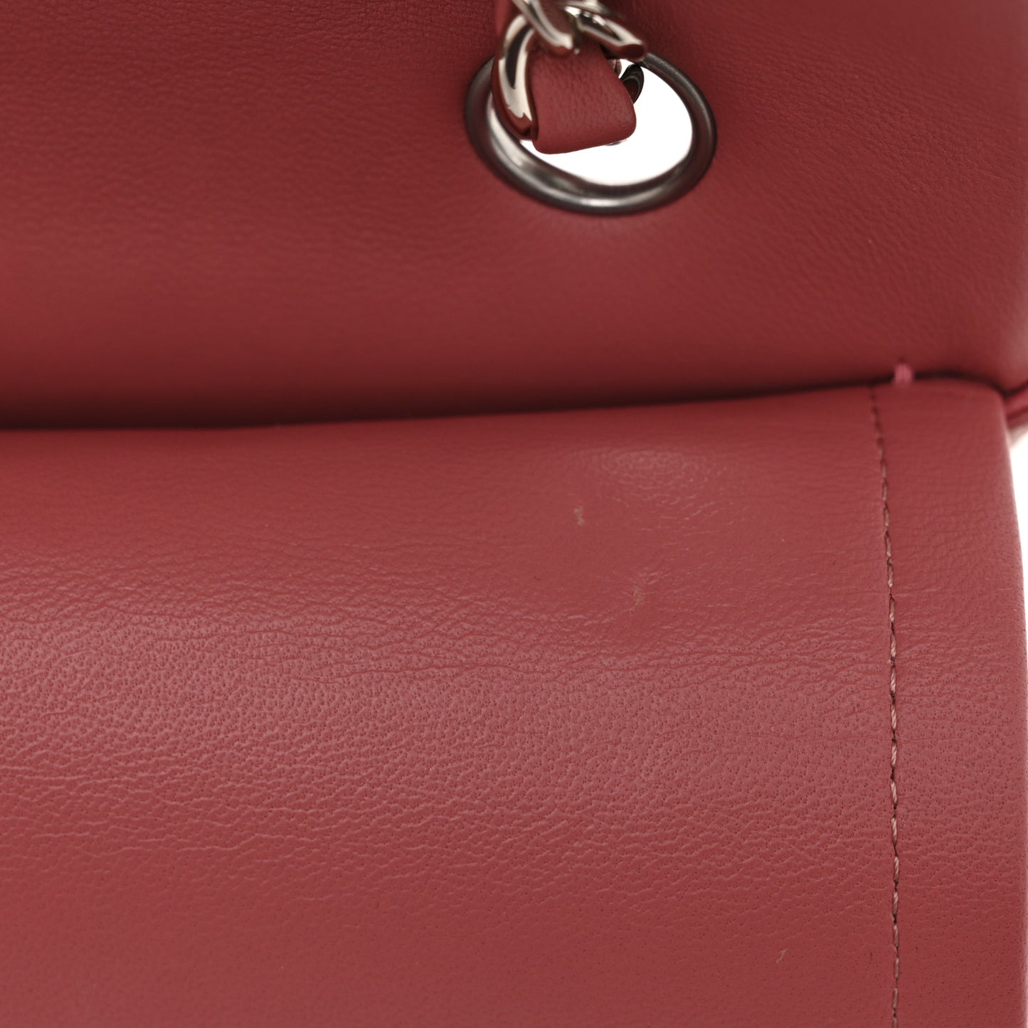 Lambskin Quilted Small Double Flap Pink