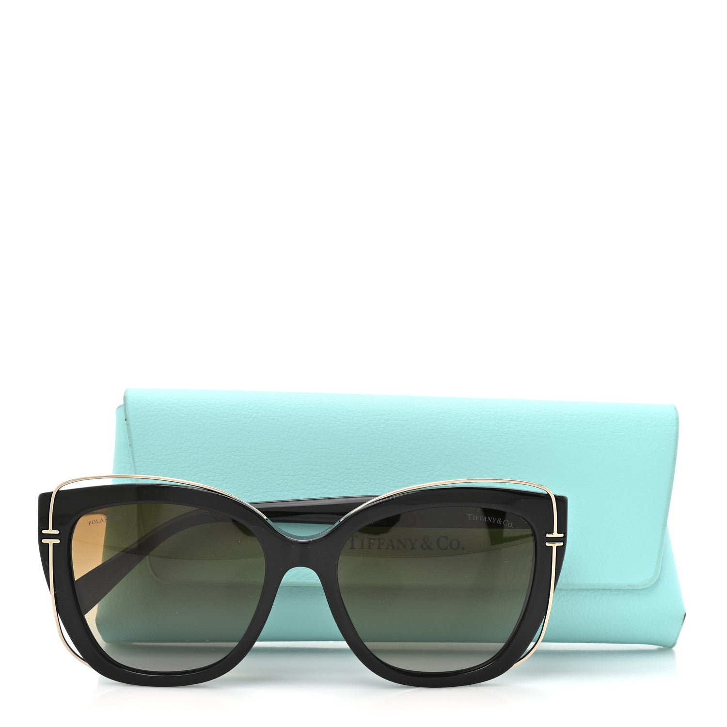 Tiffany Acetate Metal TF4148 Sunglasses Black Brown 18 of 18