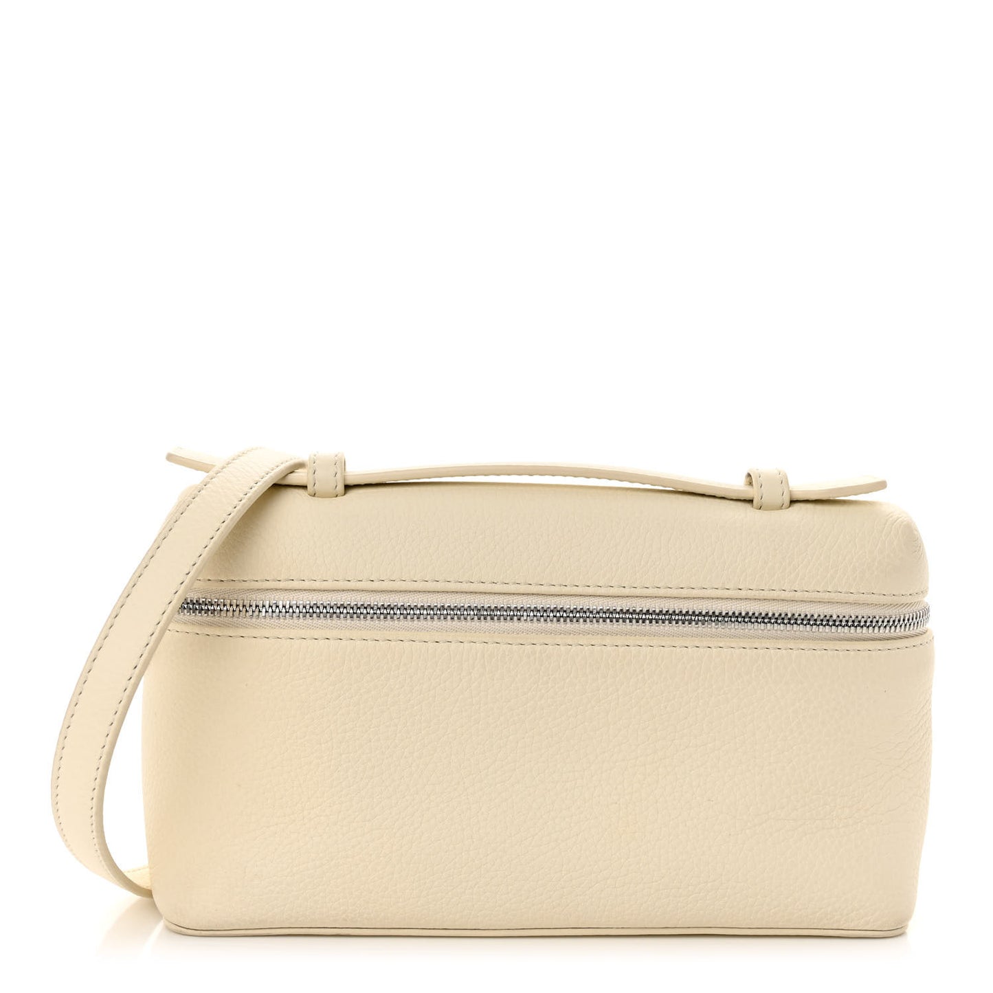 Grained Calfskin L19 Extra Pocket Pouch Whisper White