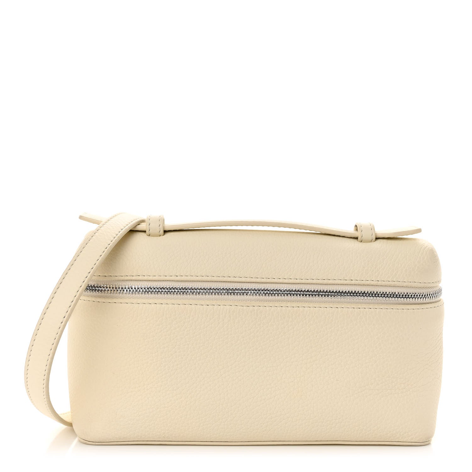 Loro Piana Grained Calfskin L19 Extra Pocket Pouch Whisper White 1 of 9