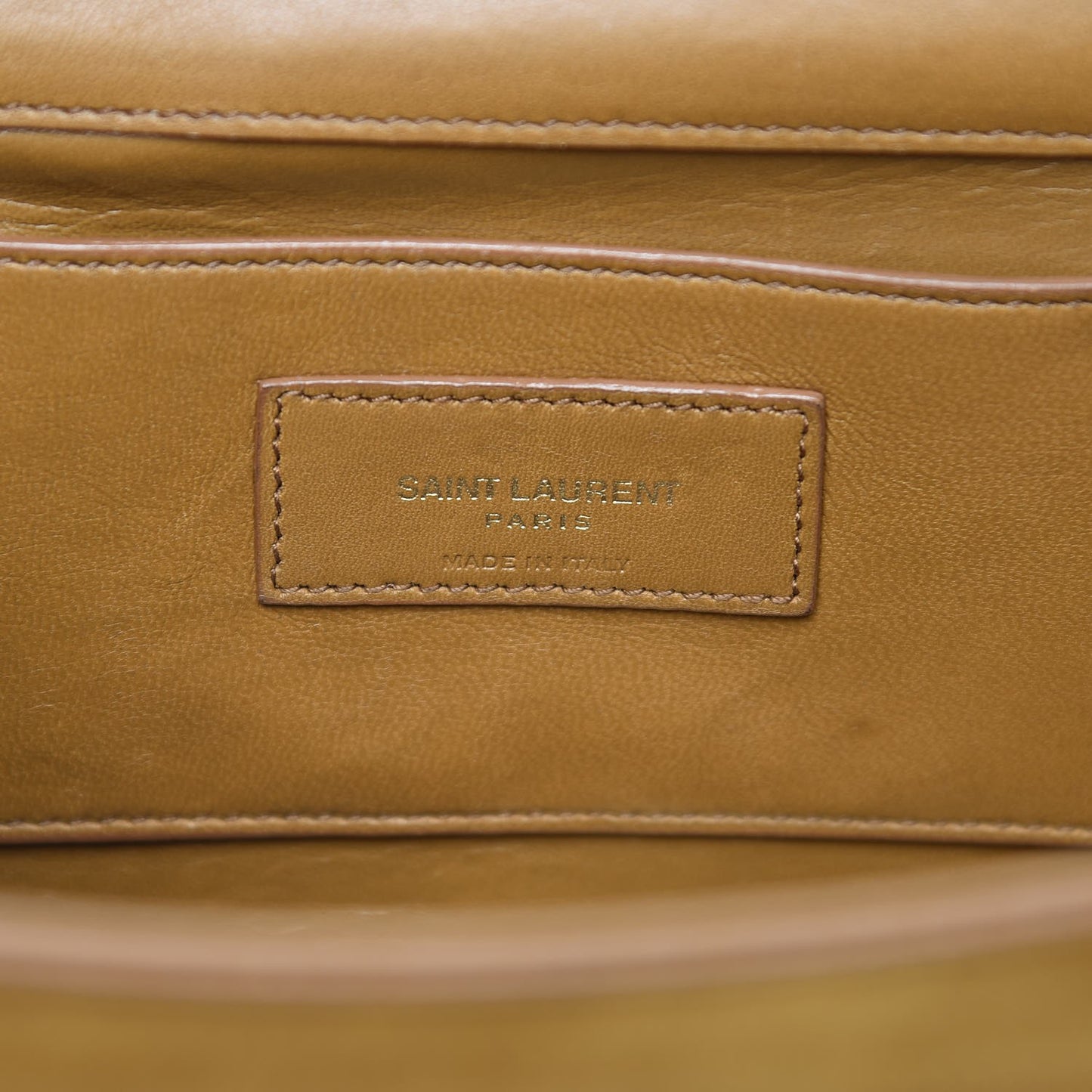 Suede Medium Classic Monogram Kate Tassel Satchel Light Ochre