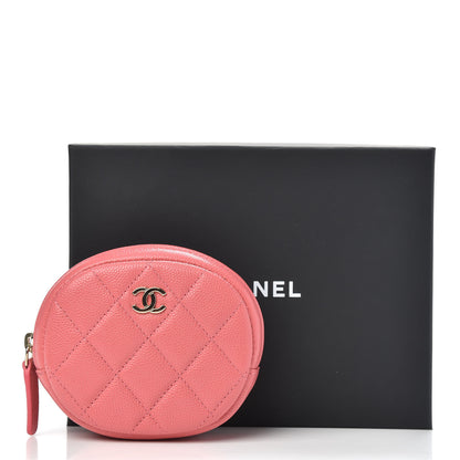 Chanel Caviar Quilted Zip Around Classic Coin Purse Pink 7 of 7