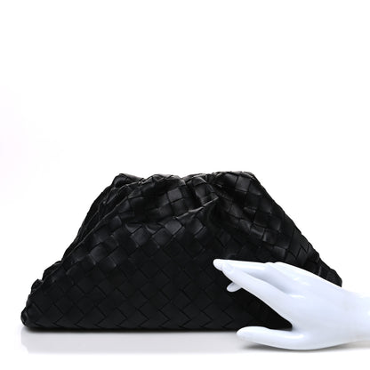 Bottega Veneta Nappa Maxi Intreccio The Pouch Oversized Clutch Black 2 of 10