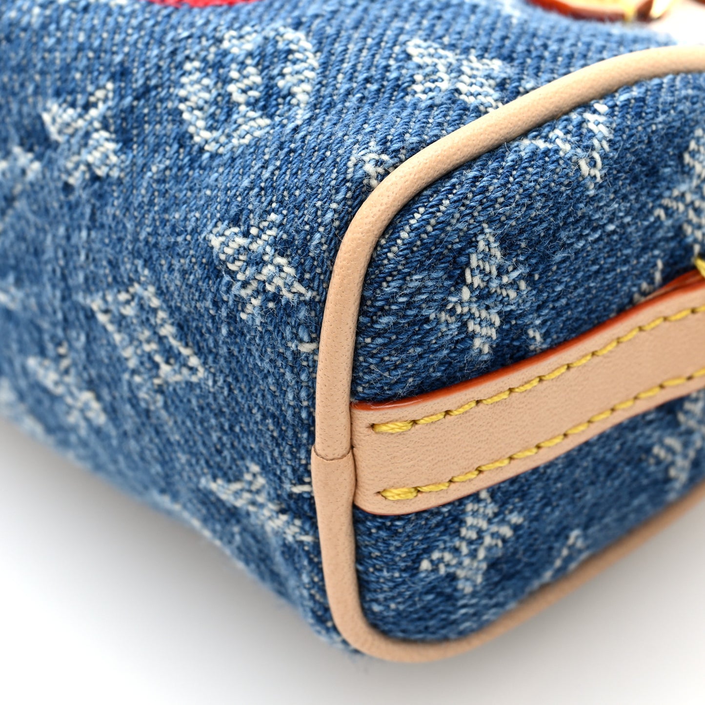 LV X TM Monogram Denim Cerises Micro Speedy Bag Charm Blue