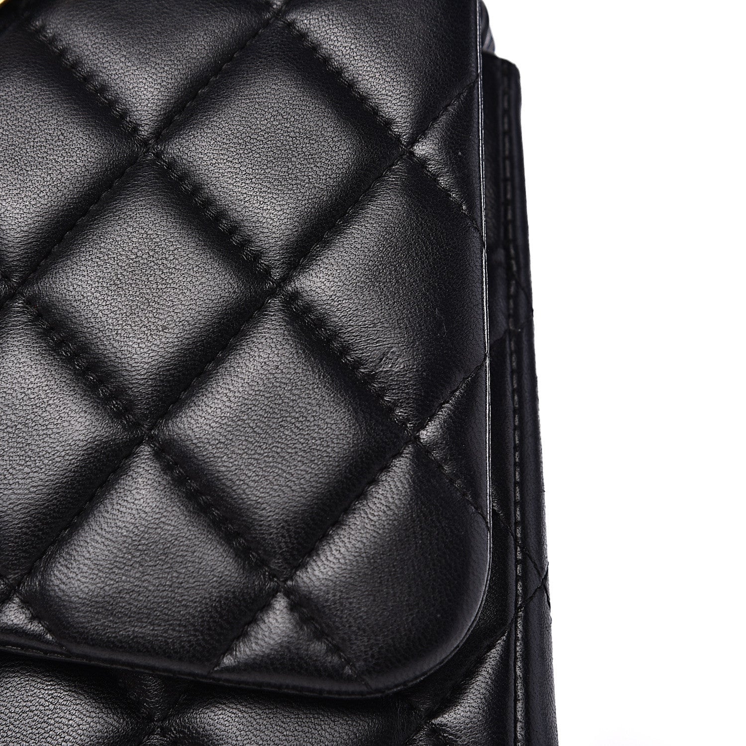 Chanel Lambskin Quilted Jumbo Double Flap Black 11 of 17