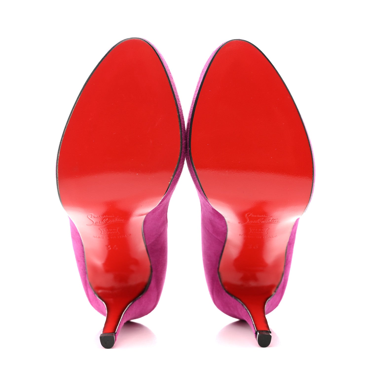 Christian Louboutin Suede Yoyo Zeppa 120 Pumps 36 Magenta 13 of 18