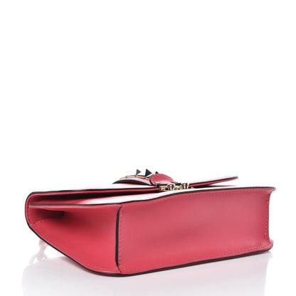 Valentino Garavani Vitello Medium Glam Lock Rockstud Flap Deep Rose 4 of 7
