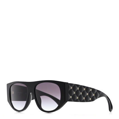 Chanel Acetate Quilted CC Sunglasses 71465 Black 1 of 10