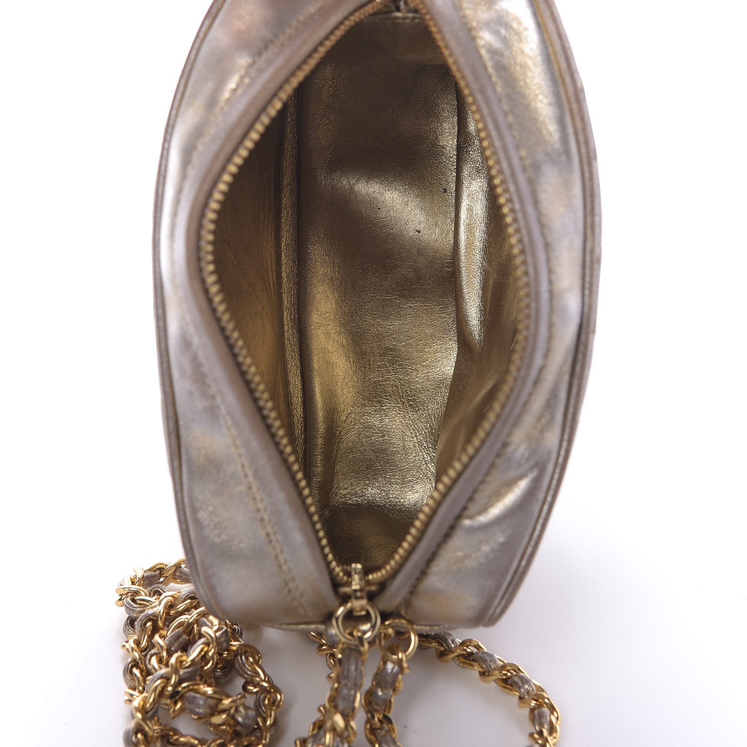 Chanel Metallic Lambskin Camera Case Gold 5 of 8