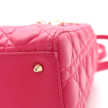 Christian Dior Lambskin Cannage Medium Lady Dior Fuchsia 11 of 14
