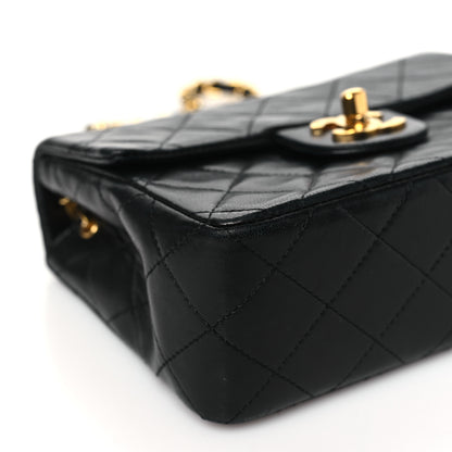 Chanel Lambskin Quilted Mini Square Flap Bag Black 9 of 10