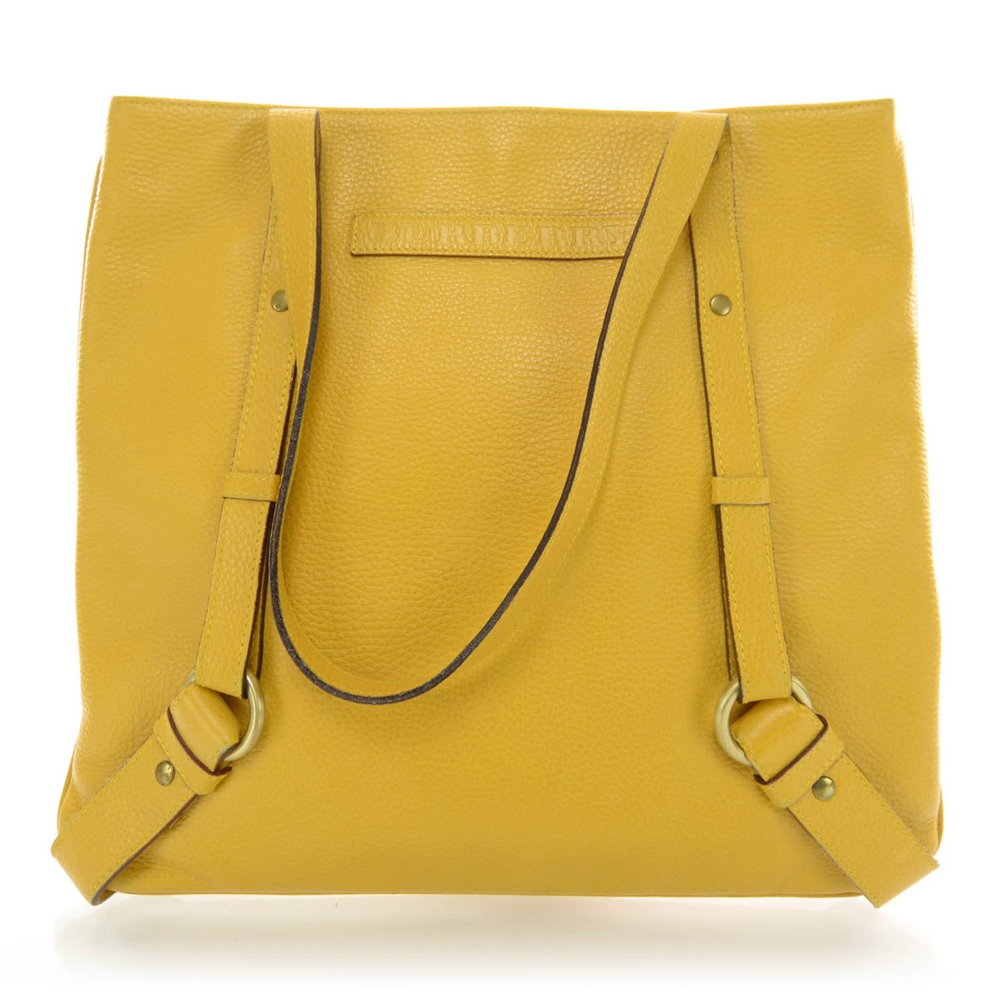 Grain Calfskin Flat Portrait Tote Yellow