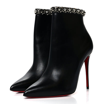 Christian Louboutin Calfskin Chain 100 Booty 39 Black 3 of 9