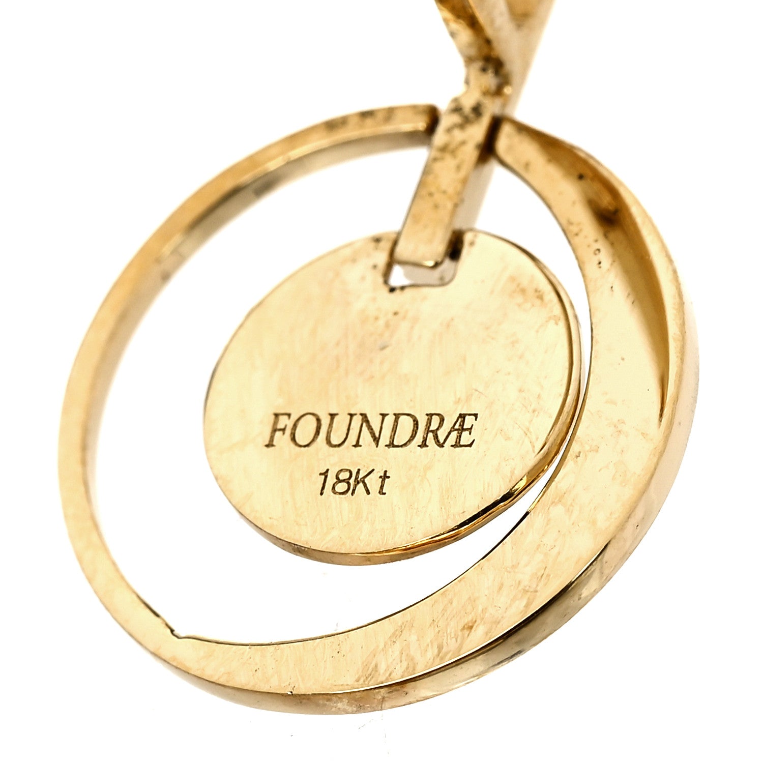 Foundrae 18K Yellow Gold Karma Medallion Earrings 4 of 5